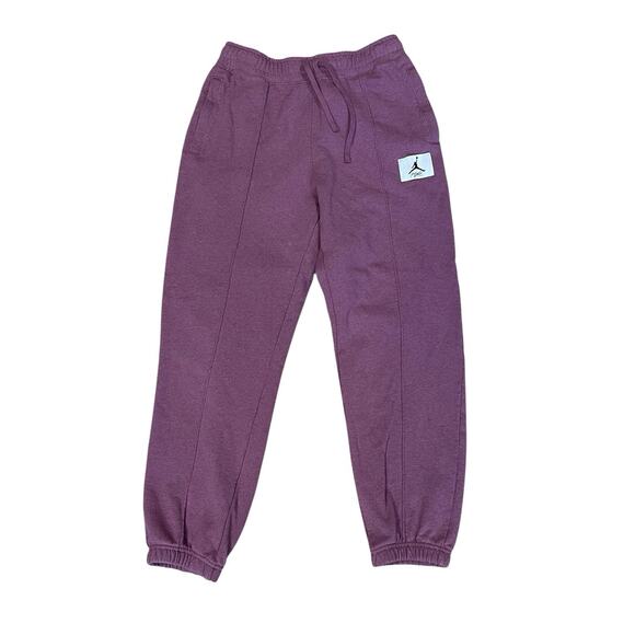 Jordan Essentials Sweatpants Womens M Flight Jogger Jumpman Terry Tapered Purple - Picture 1 of 12